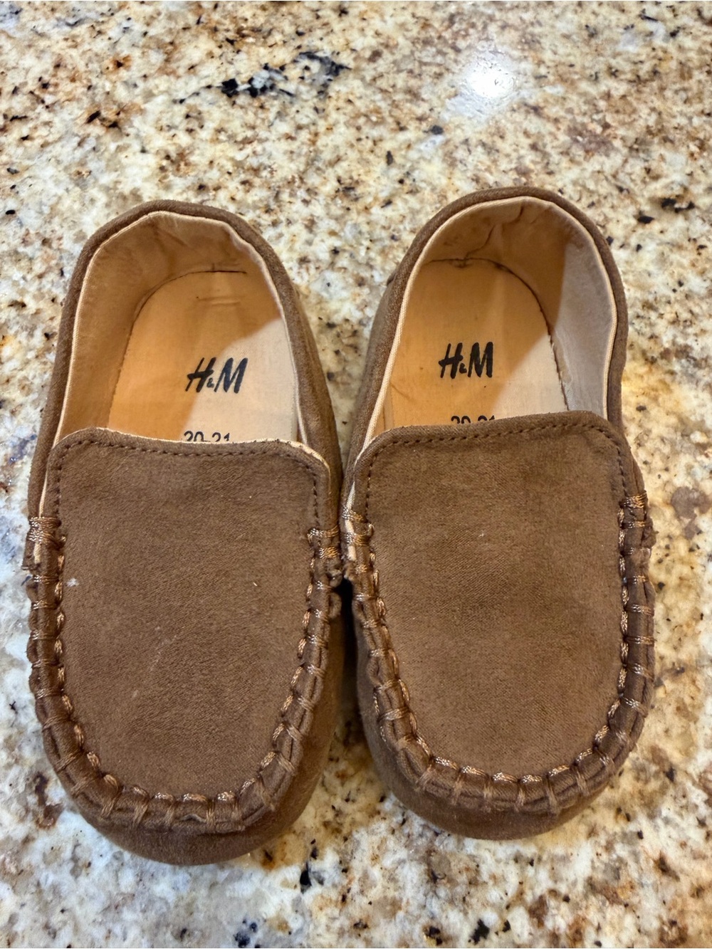 H&M baby Brown Suede Moccasin Loafers